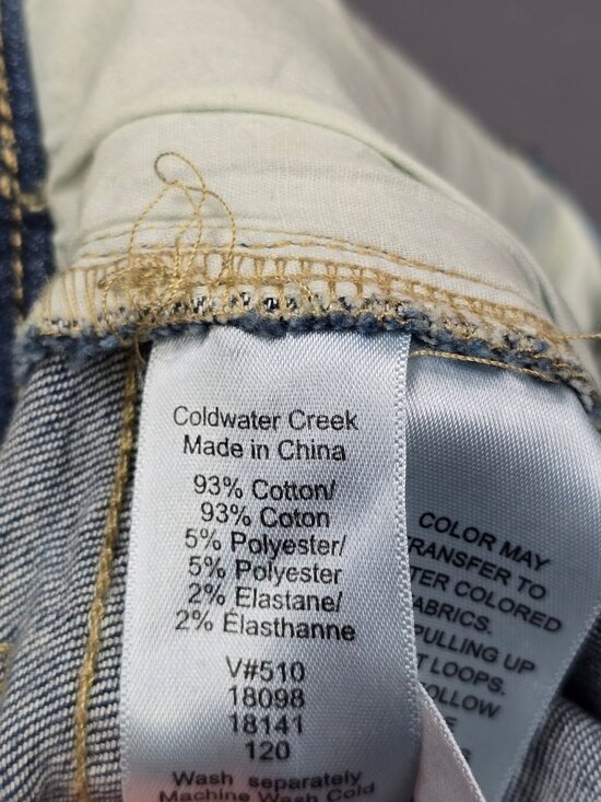 Coldwater Creek Mid Rise Bootcut Blue Denim Jeans Size 14 Cotton Blend NEW - Picture 3 of 5